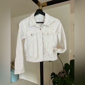 Mango Denim Cropped Trucker Jacket